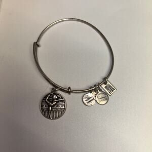 Alex and Ani Silver-Tone Bangle Bracelet 2016 Gymnastics